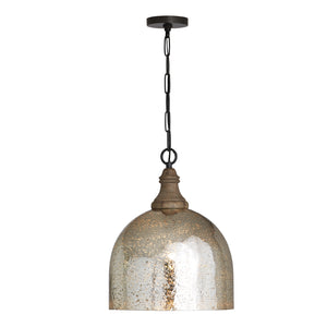 Capital Lighting - 336011YP-483 - One Light Pendant - Inglewood - Grey Wash and Dark Pewter