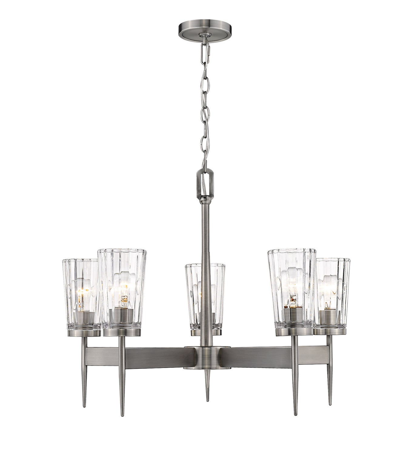 Z-Lite - 1932-5AN - Five Light Chandelier - Flair - Antique Nickel