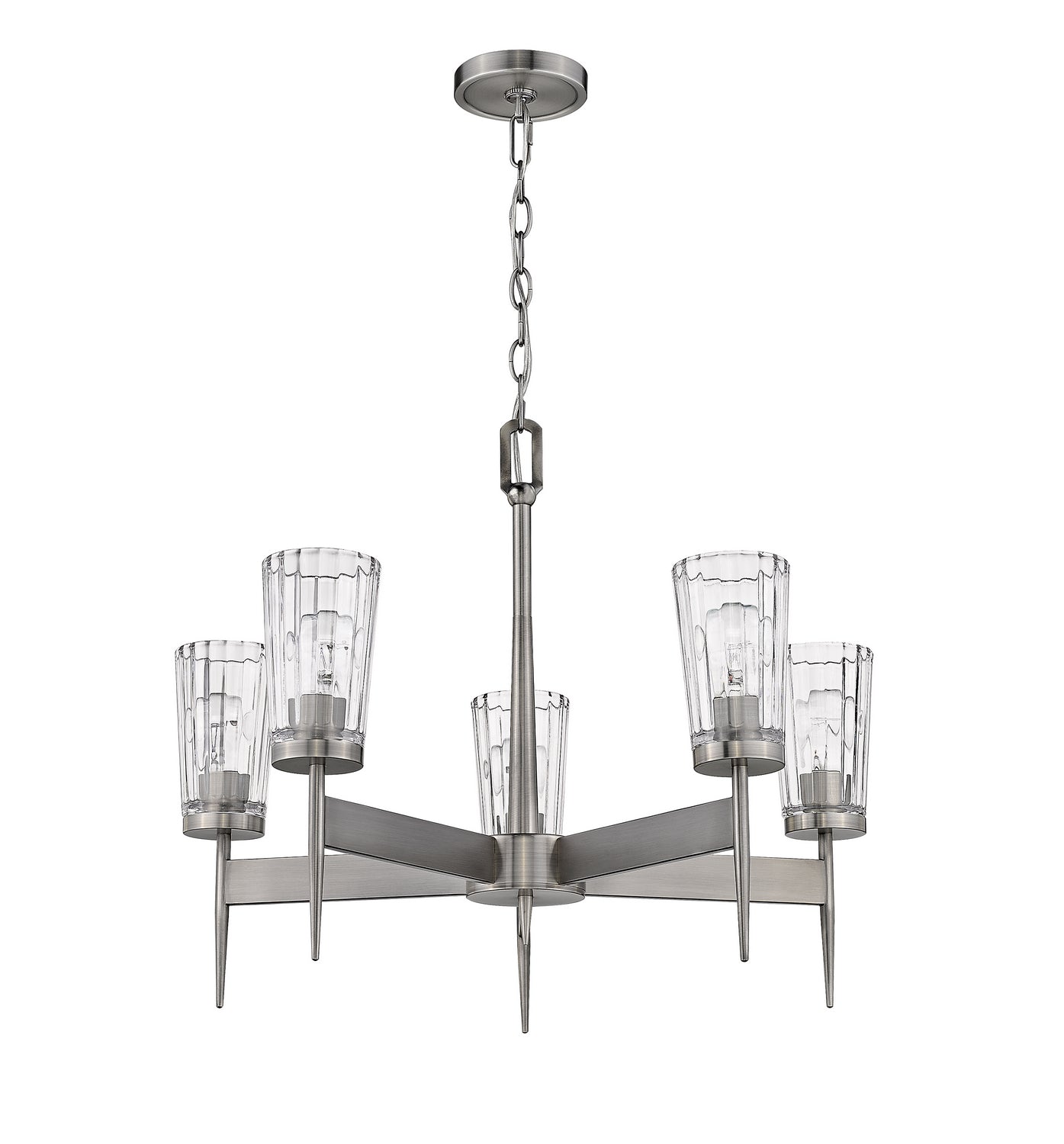 Z-Lite - 1932-5AN - Five Light Chandelier - Flair - Antique Nickel