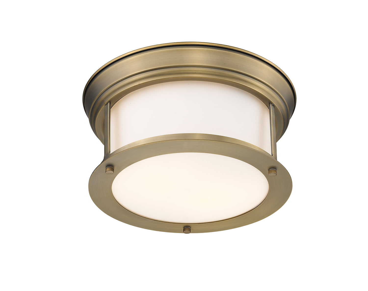 Z-Lite - 2011F10-HBR - Two Light Flush Mount - Sonna - Heritage Brass