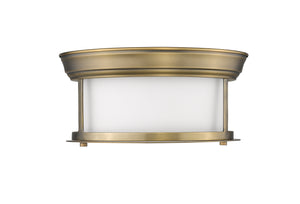 Z-Lite - 2011F10-HBR - Two Light Flush Mount - Sonna - Heritage Brass