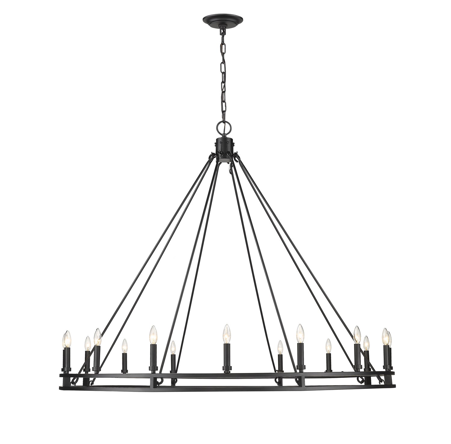 Z-Lite - 4005-16MB - 16 Light Chandelier - Dennison - Matte Black