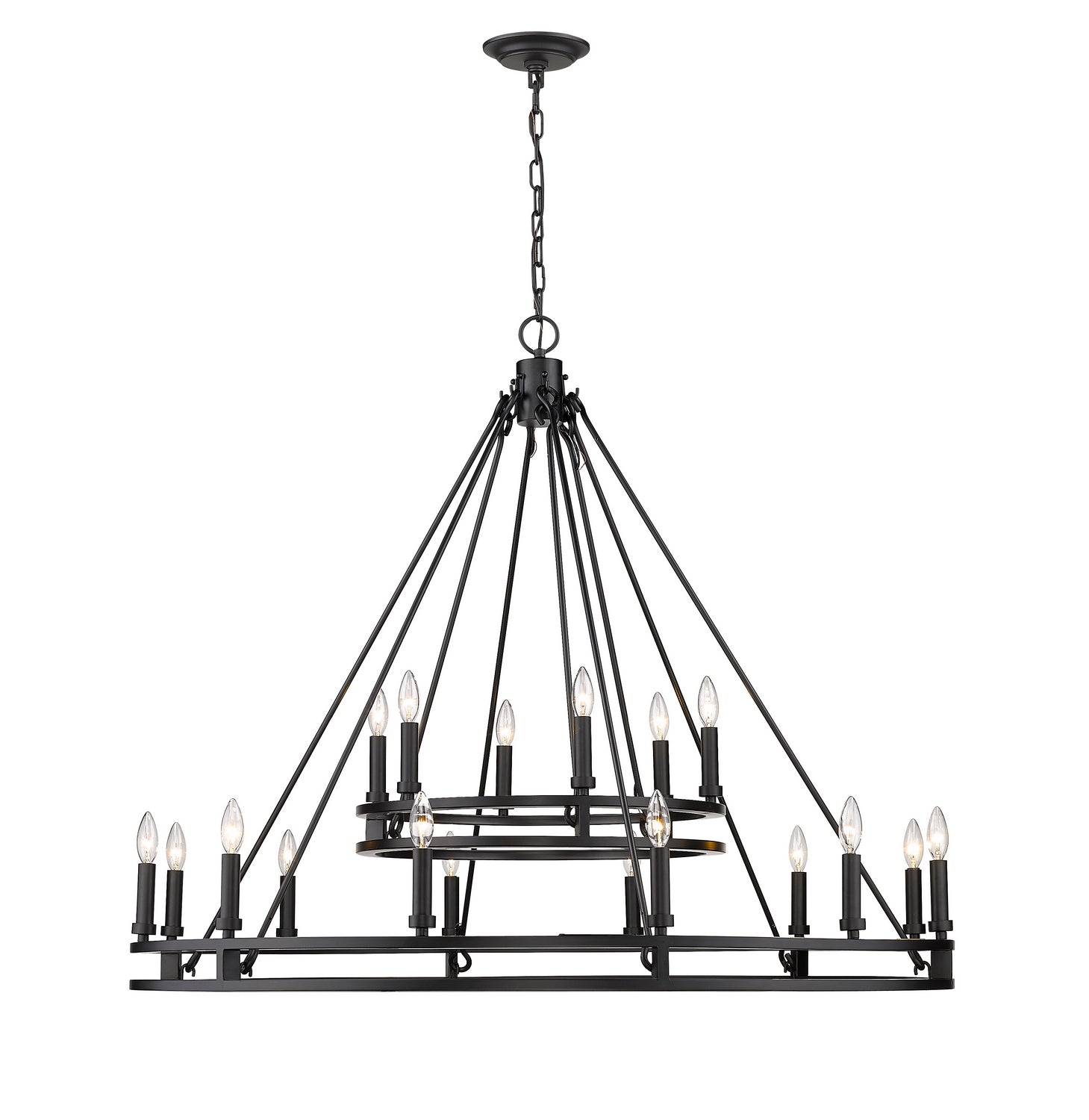 Z-Lite - 4005-18MB - 18 Light Chandelier - Dennison - Matte Black