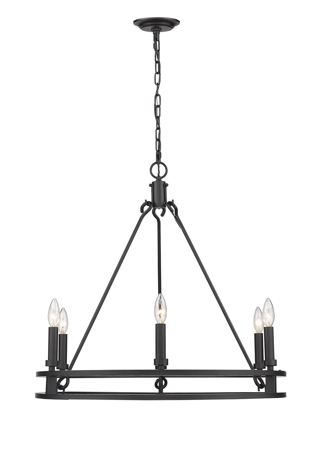 Z-Lite - 4005-6MB - Six Light Chandelier - Dennison - Matte Black