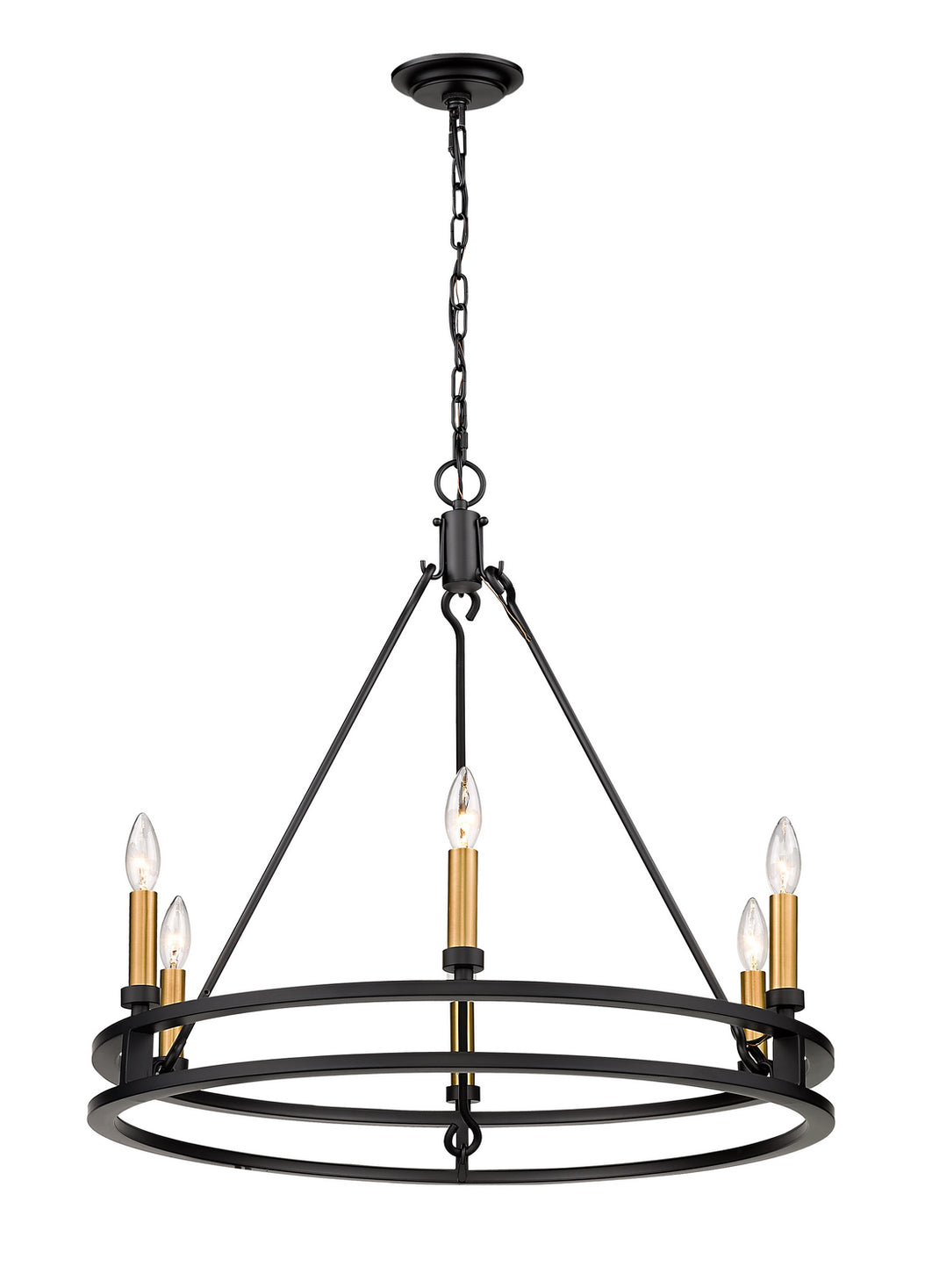 Z-Lite - 4005-6MB - Six Light Chandelier - Dennison - Matte Black