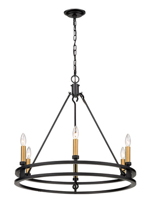 Z-Lite - 4005-6MB - Six Light Chandelier - Dennison - Matte Black