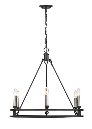 Z-Lite - 4005-6MB - Six Light Chandelier - Dennison - Matte Black