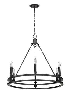 Z-Lite - 4005-6MB - Six Light Chandelier - Dennison - Matte Black