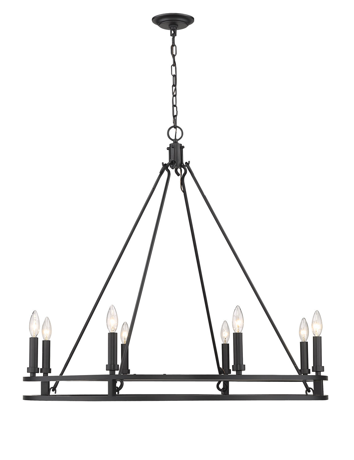 Z-Lite - 4005-8MB - Eight Light Chandelier - Dennison - Matte Black