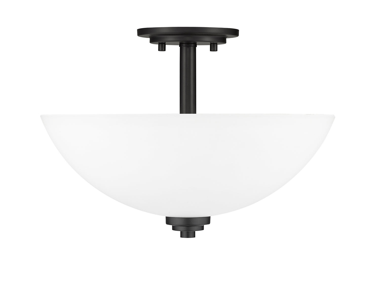 Z-Lite - 443SF-MB - Three Light Semi Flush Mount - Ashton - Matte Black