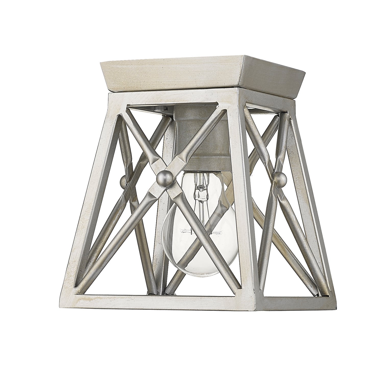 Z-Lite - 447F1-AS - One Light Flush Mount - Trestle - Antique Silver