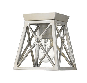 Z-Lite - 447F1-AS - One Light Flush Mount - Trestle - Antique Silver