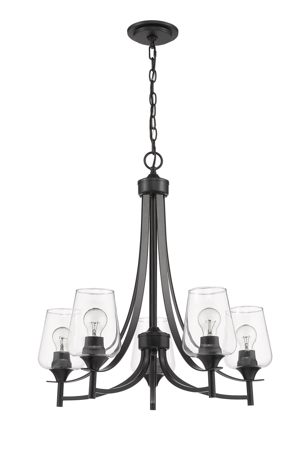 Z-Lite - 473-5MB - Five Light Chandelier - Joliet - Matte Black