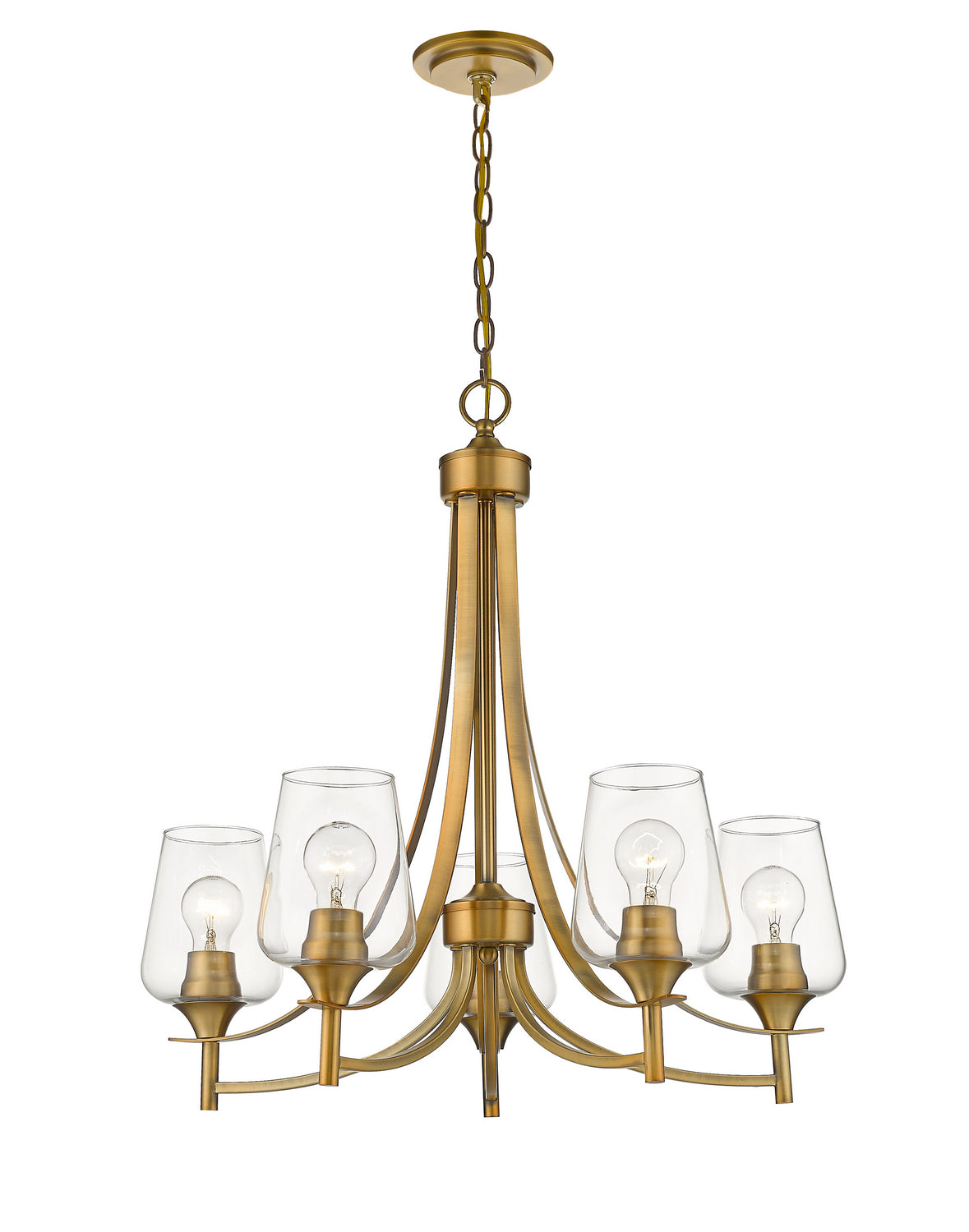 Z-Lite - 473-5OBR - Five Light Chandelier - Joliet - Olde Brass