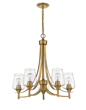 Z-Lite - 473-5OBR - Five Light Chandelier - Joliet - Olde Brass