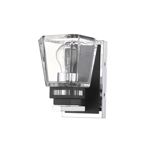 Z-Lite - 474-1S-CH-MB - One Light Wall Sconce - Jackson - Chrome / Matte Black