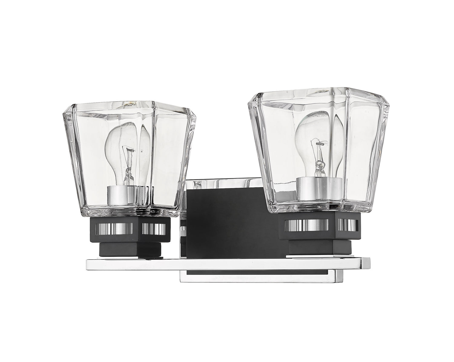 Z-Lite - 474-2V-CH-MB - Two Light Vanity - Jackson - Chrome / Matte Black