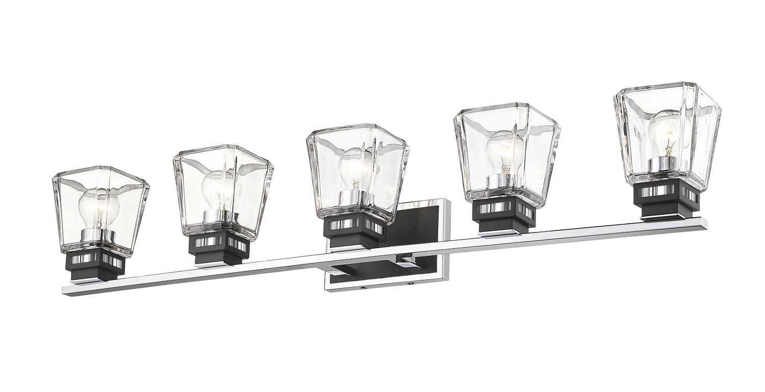 Z-Lite - 474-5V-CH-MB - Five Light Vanity - Jackson - Chrome / Matte Black