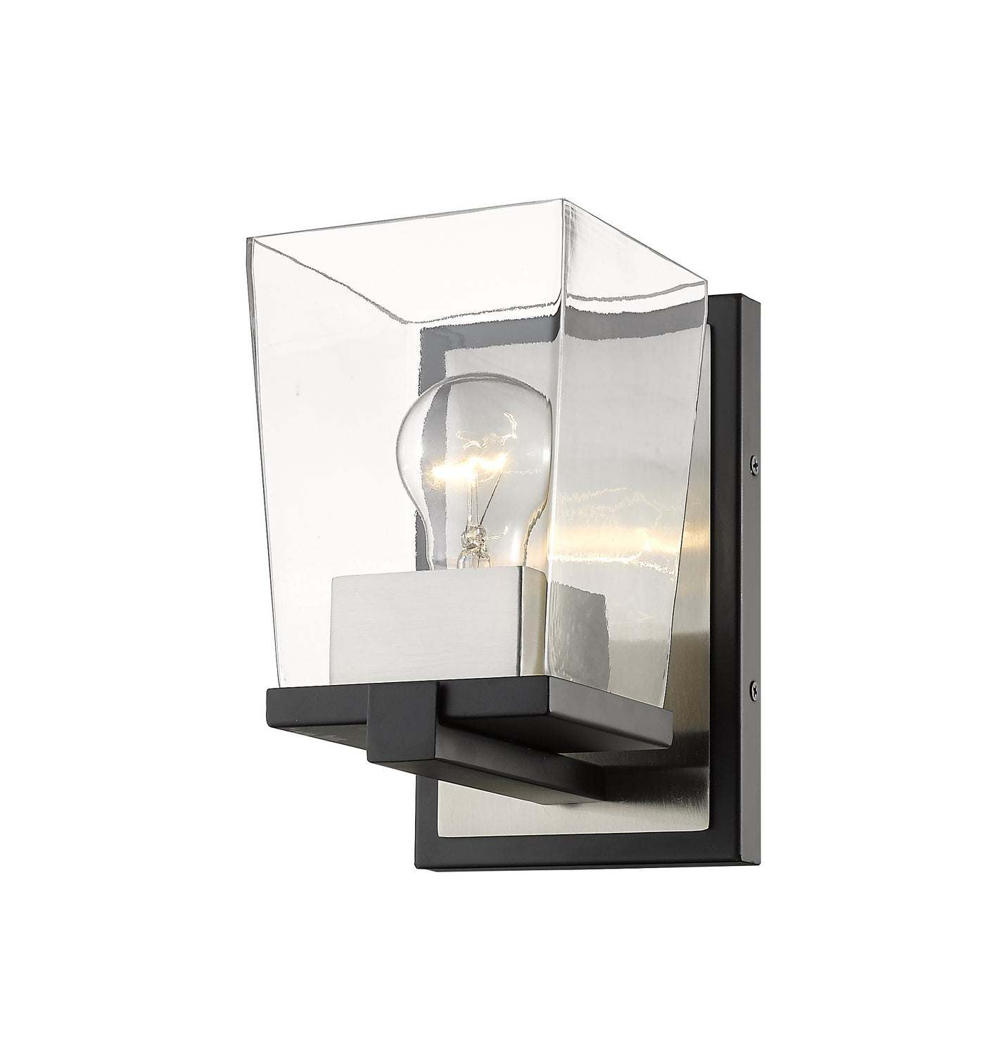 Z-Lite - 475-1S-MB-BN - One Light Wall Sconce - Bleeker Street - Matte Black / Brushed Nickel