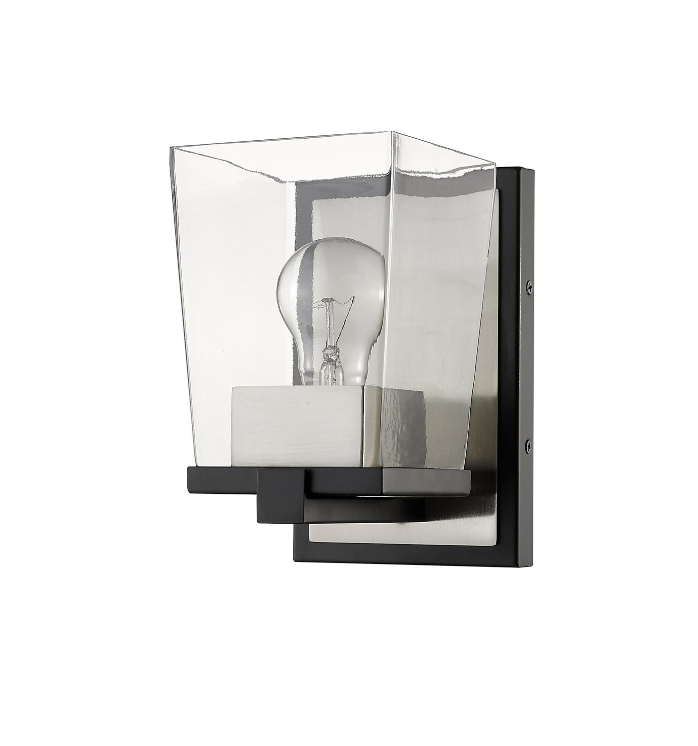 Z-Lite - 475-1S-MB-BN - One Light Wall Sconce - Bleeker Street - Matte Black / Brushed Nickel