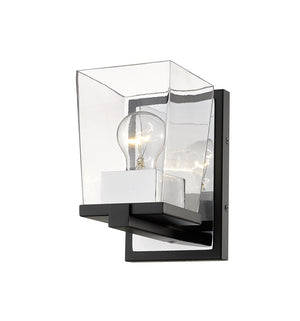 Z-Lite - 475-1S-MB-CH - One Light Wall Sconce - Bleeker Street - Matte Black / Chrome