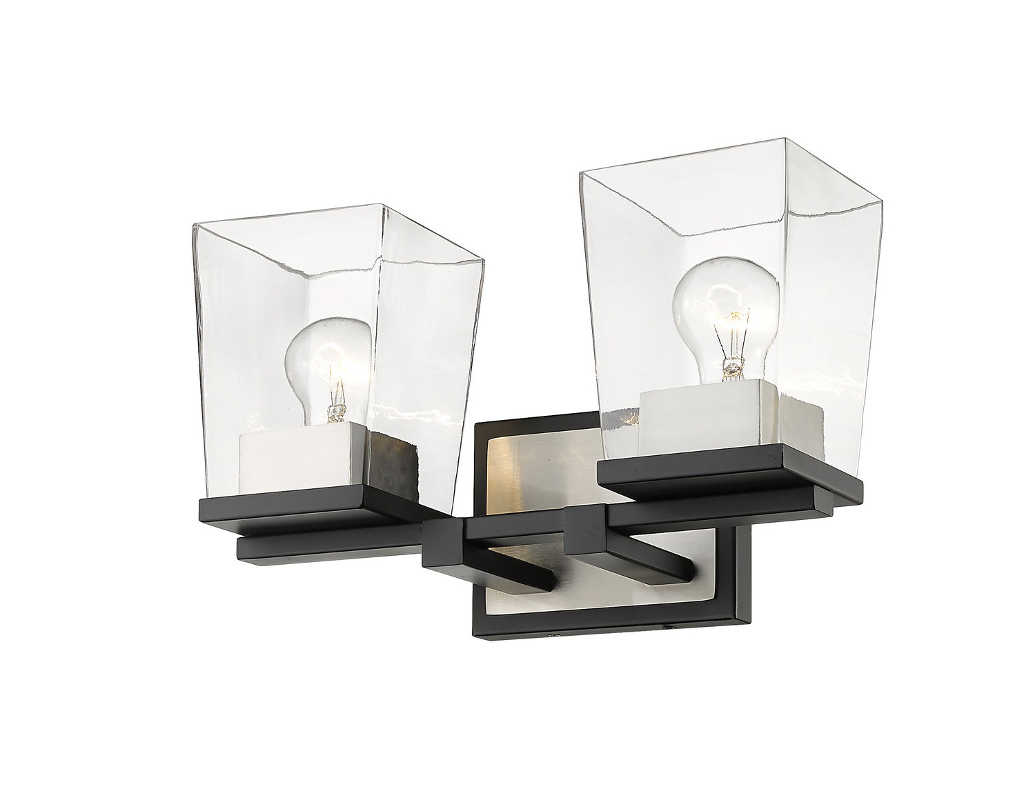 Z-Lite - 475-2V-MB-BN - Two Light Vanity - Bleeker Street - Matte Black / Brushed Nickel