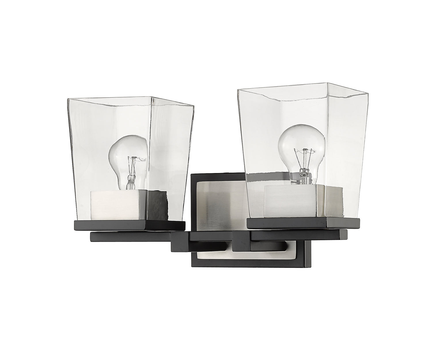 Z-Lite - 475-2V-MB-BN - Two Light Vanity - Bleeker Street - Matte Black / Brushed Nickel