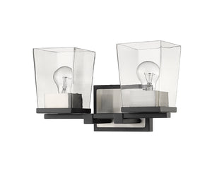 Z-Lite - 475-2V-MB-BN - Two Light Vanity - Bleeker Street - Matte Black / Brushed Nickel