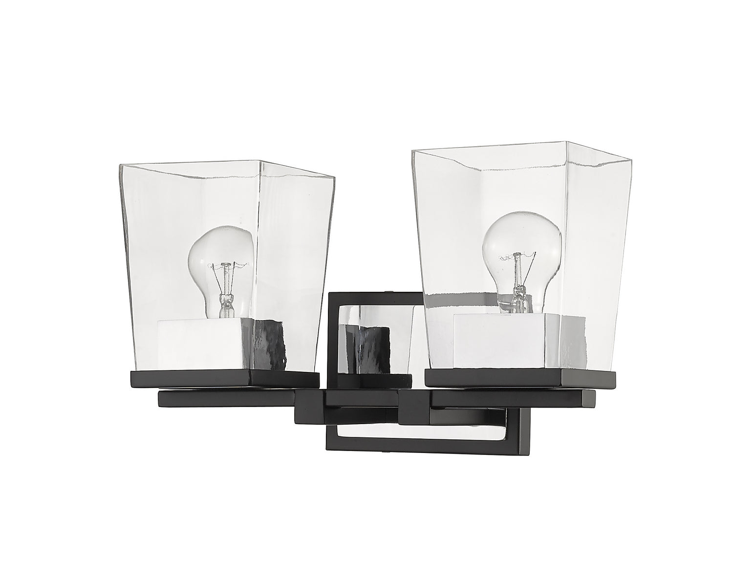 Z-Lite - 475-2V-MB-CH - Two Light Vanity - Bleeker Street - Matte Black / Chrome