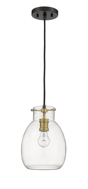 Z-Lite - 476MP-MB-OBR - One Light Pendant - Bella - Matte Black / Olde Brass