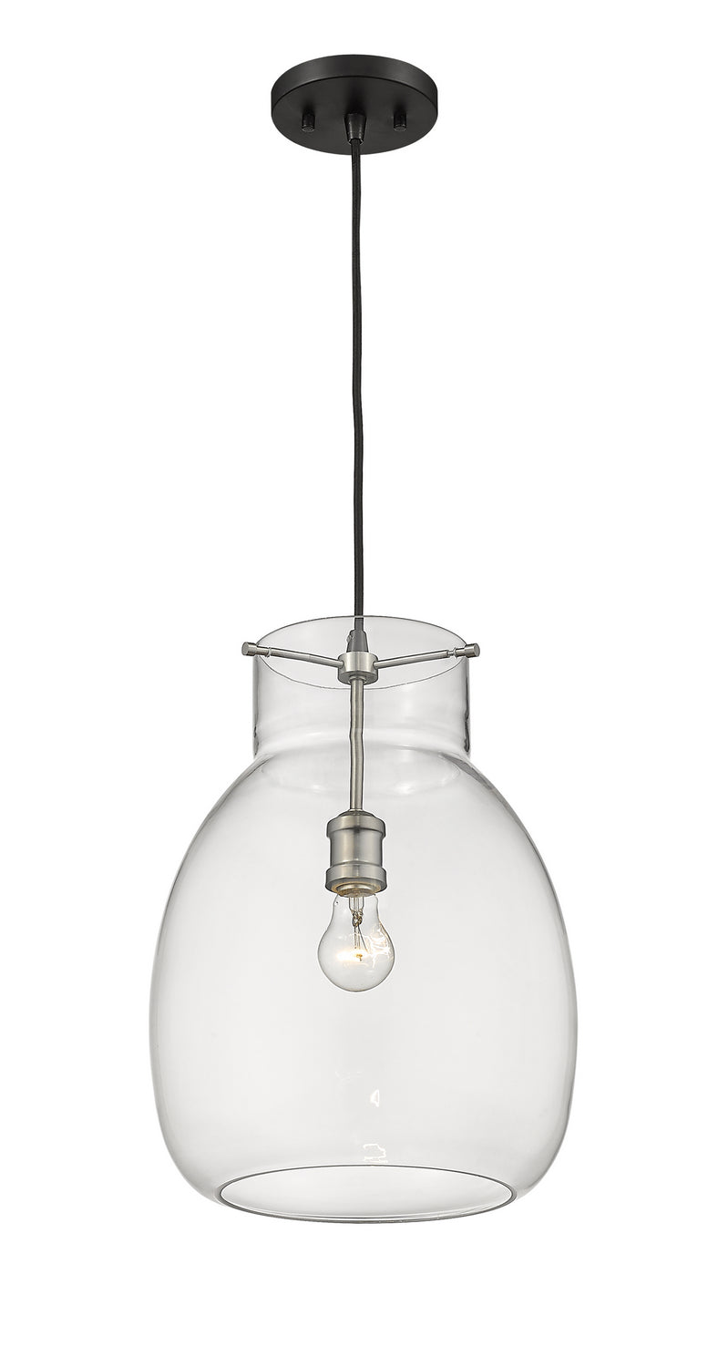 Z-Lite - 476P-MB-BN - One Light Pendant - Bella - Matte Black / Brushed Nickel