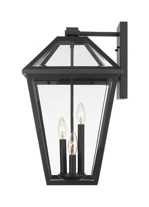 Z-Lite - 579B-BK - Three Light Outdoor Wall Light - Talbot - Black