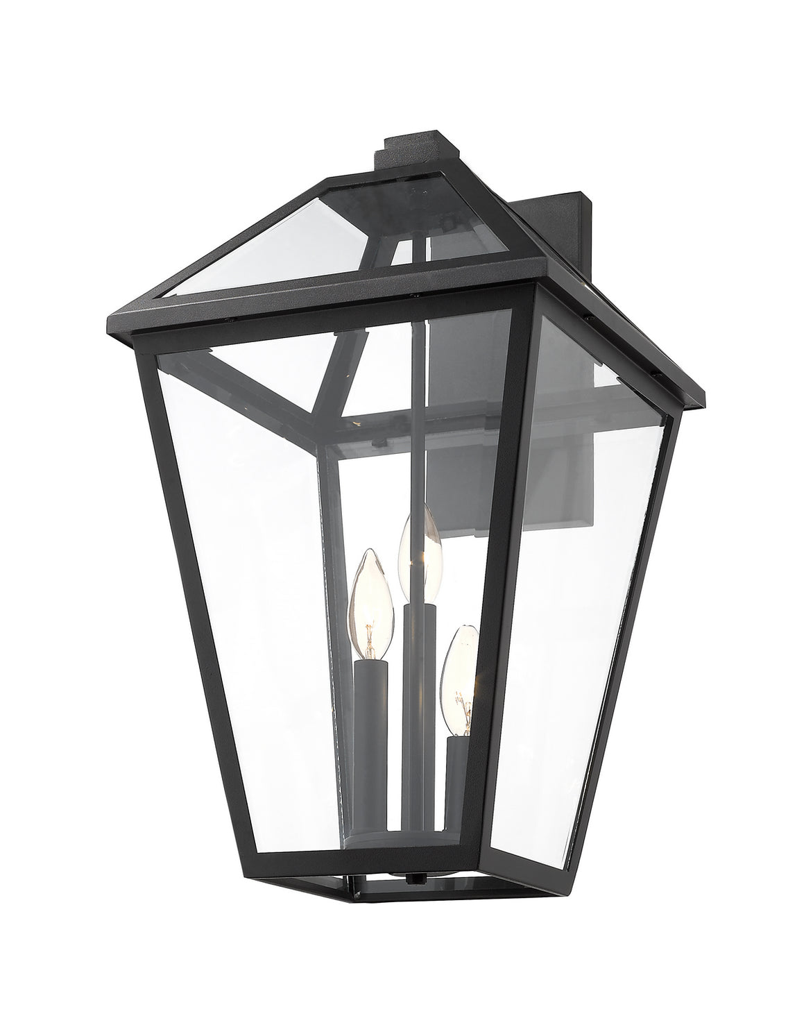 Z-Lite - 579B-BK - Three Light Outdoor Wall Light - Talbot - Black