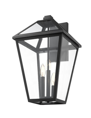 Z-Lite - 579B-BK - Three Light Outdoor Wall Light - Talbot - Black