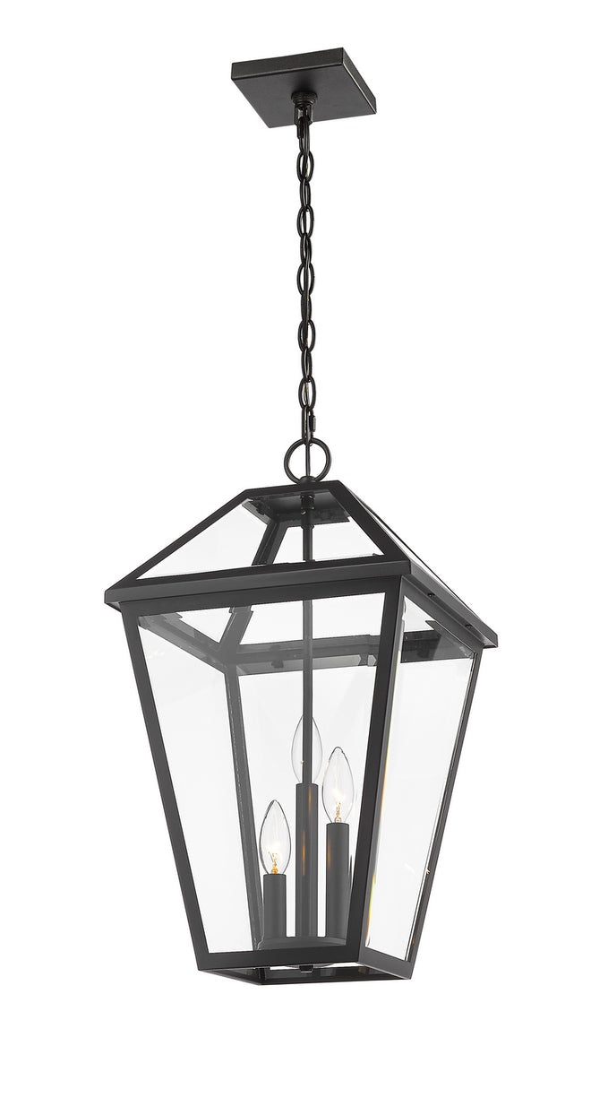 Z-Lite - 579CHXL-BK - Three Light Outdoor Chain Mount Ceiling Fixture - Talbot - Black