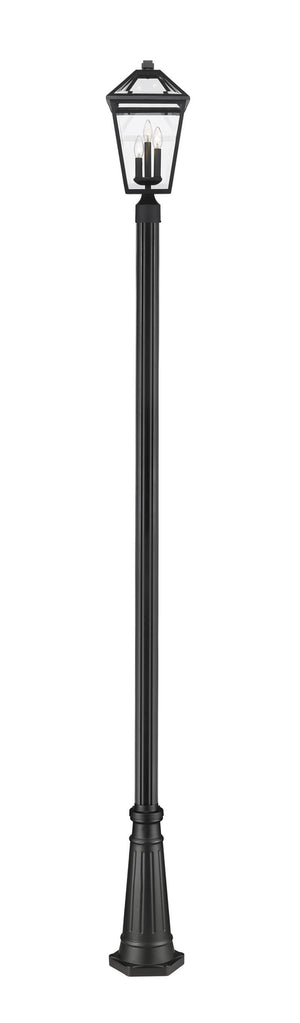 Z-Lite - 579PHBR-519P-BK - Three Light Outdoor Post Mounted Fixture - Talbot - Black