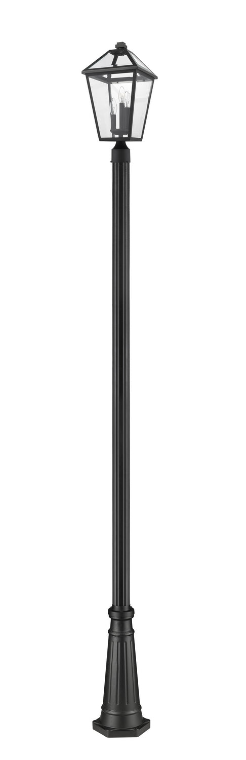 Z-Lite - 579PHBR-519P-BK - Three Light Outdoor Post Mounted Fixture - Talbot - Black