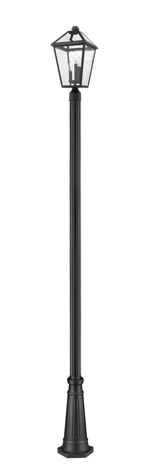 Z-Lite - 579PHBR-519P-BK - Three Light Outdoor Post Mounted Fixture - Talbot - Black
