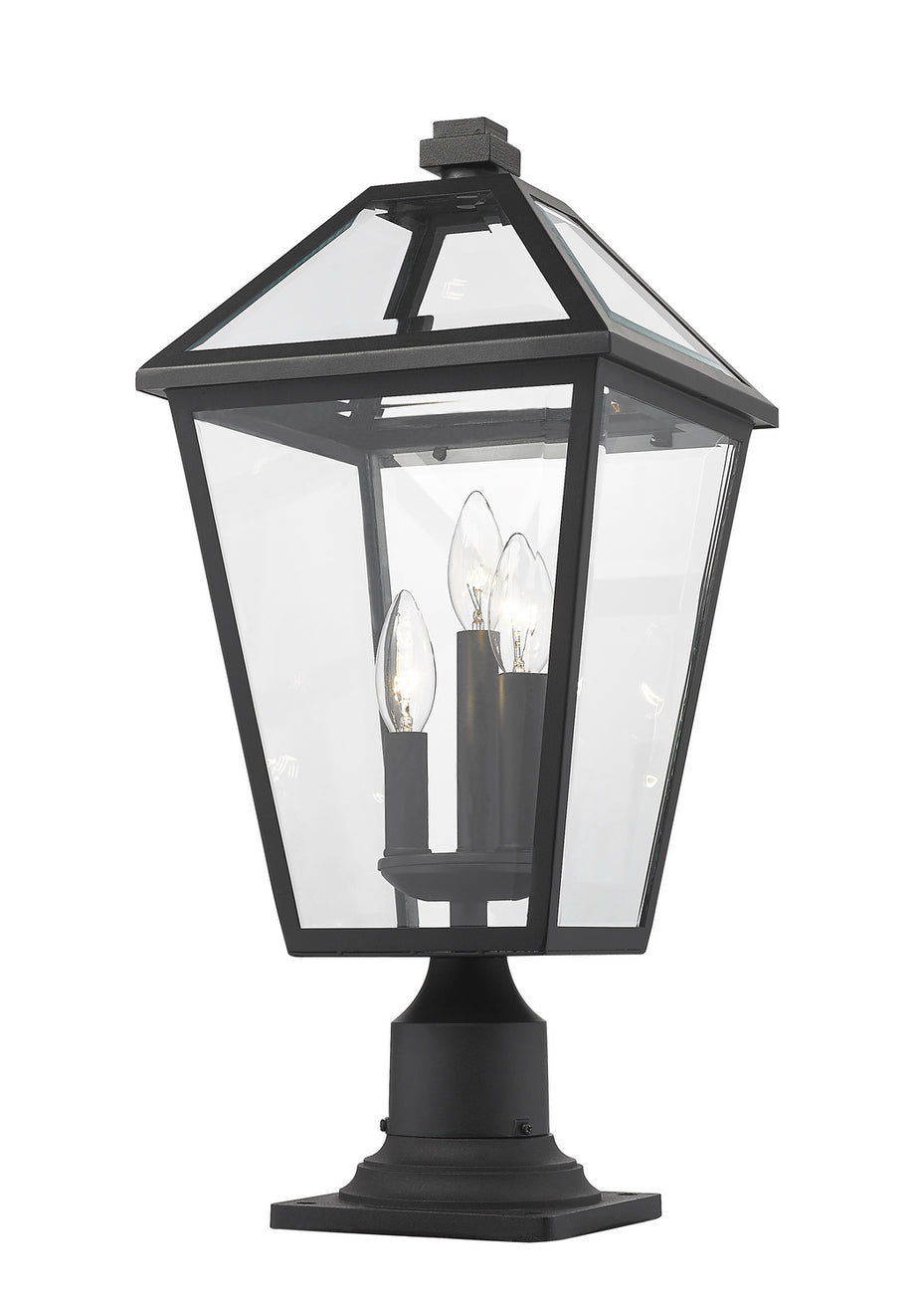 Z-Lite - 579PHBR-533PM-BK - Three Light Outdoor Pier Mounted Fixture - Talbot - Black
