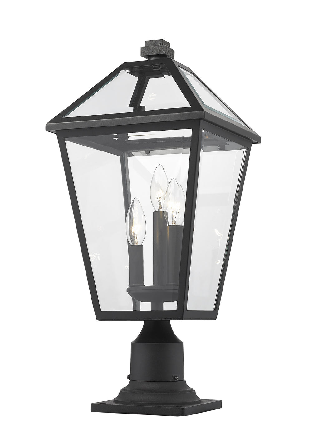 Z-Lite - 579PHBR-533PM-BK - Three Light Outdoor Pier Mounted Fixture - Talbot - Black