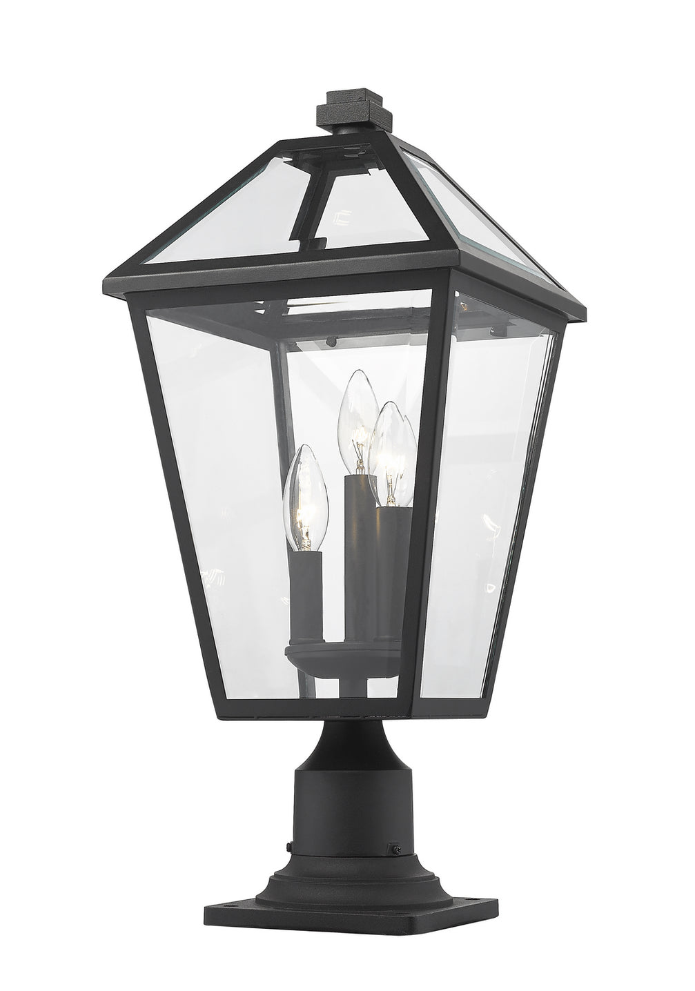 Z-Lite - 579PHBR-533PM-BK - Three Light Outdoor Pier Mounted Fixture - Talbot - Black