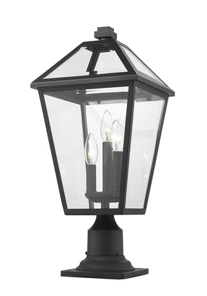 Z-Lite - 579PHBR-533PM-BK - Three Light Outdoor Pier Mounted Fixture - Talbot - Black