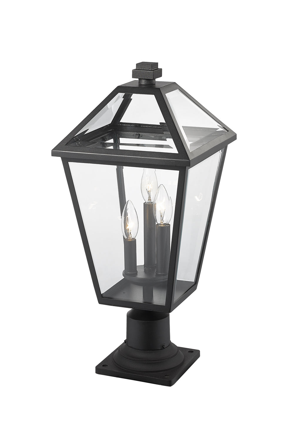 Z-Lite - 579PHBR-533PM-BK - Three Light Outdoor Pier Mounted Fixture - Talbot - Black
