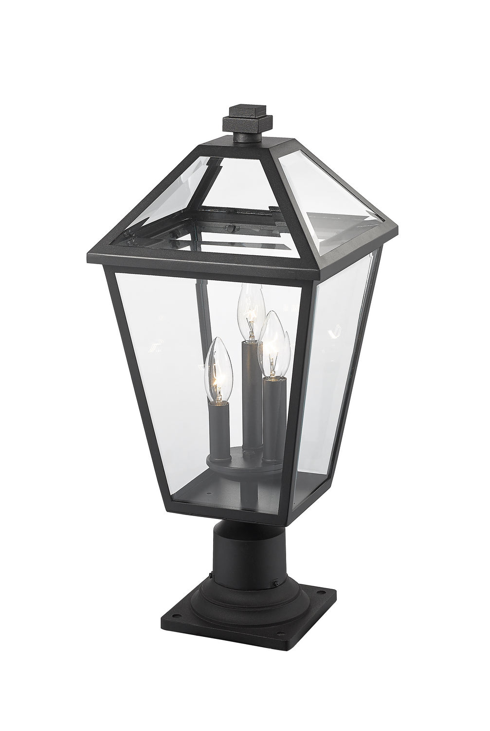 Z-Lite - 579PHBR-533PM-BK - Three Light Outdoor Pier Mounted Fixture - Talbot - Black