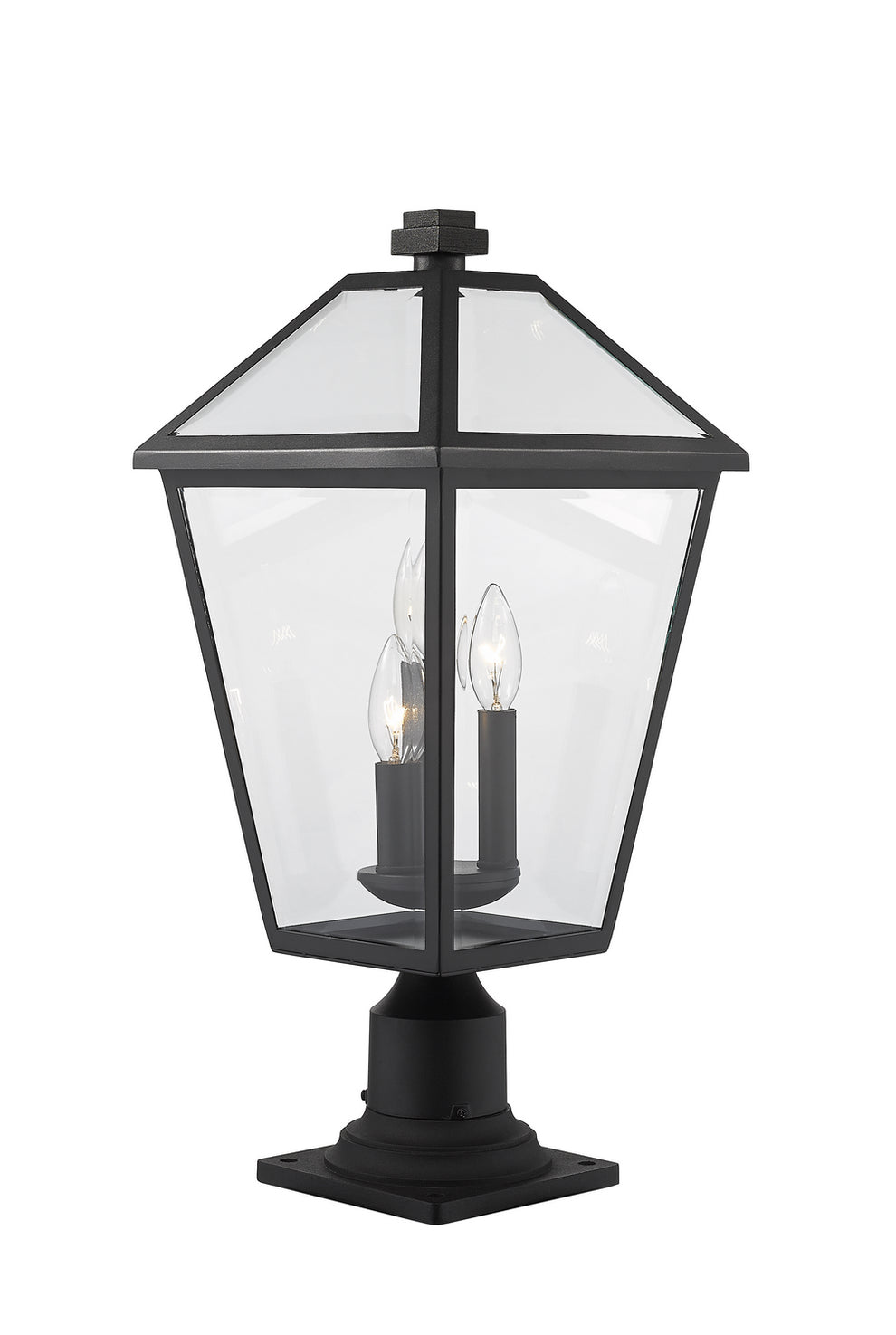 Z-Lite - 579PHBR-533PM-BK - Three Light Outdoor Pier Mounted Fixture - Talbot - Black