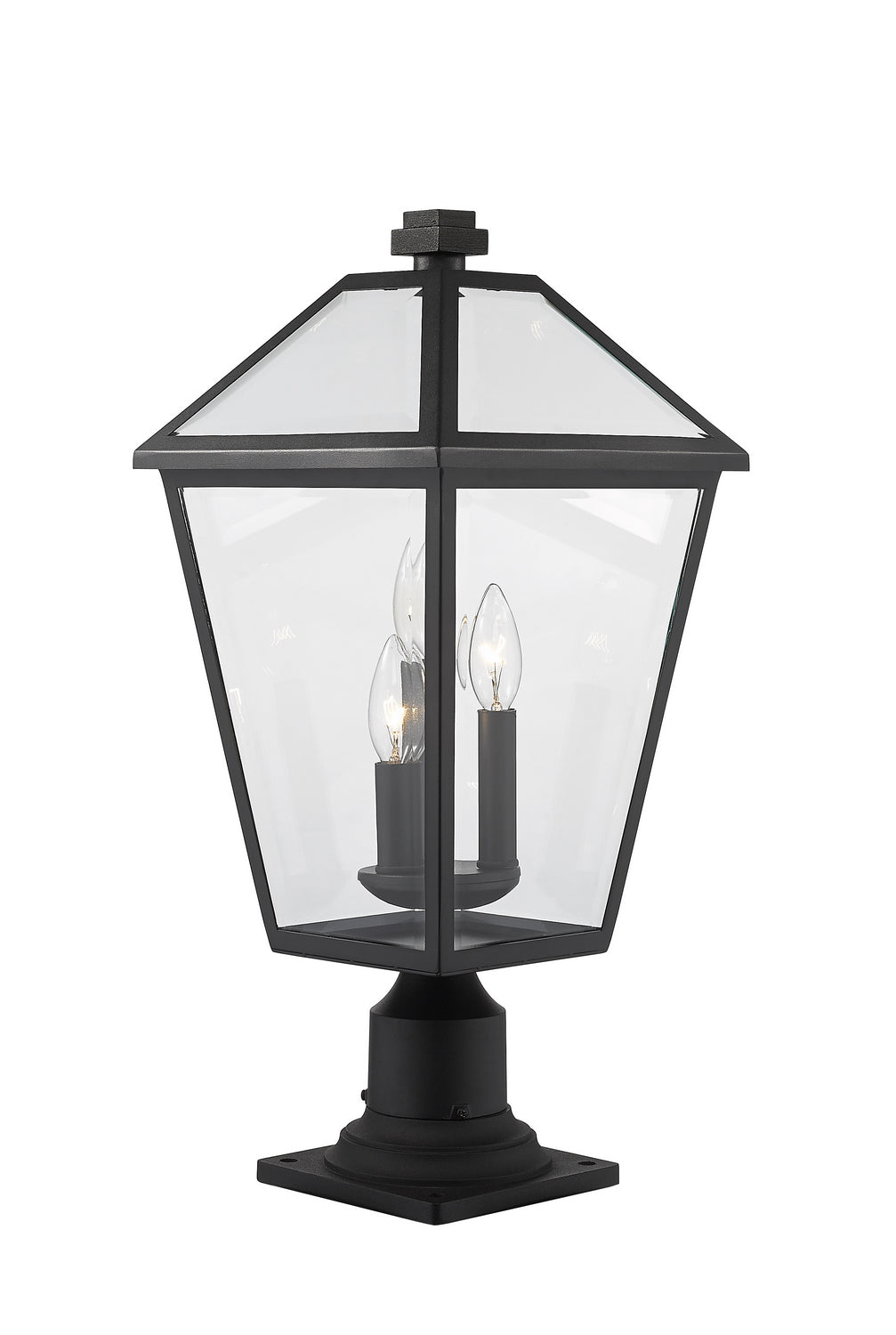 Z-Lite - 579PHBR-533PM-BK - Three Light Outdoor Pier Mounted Fixture - Talbot - Black