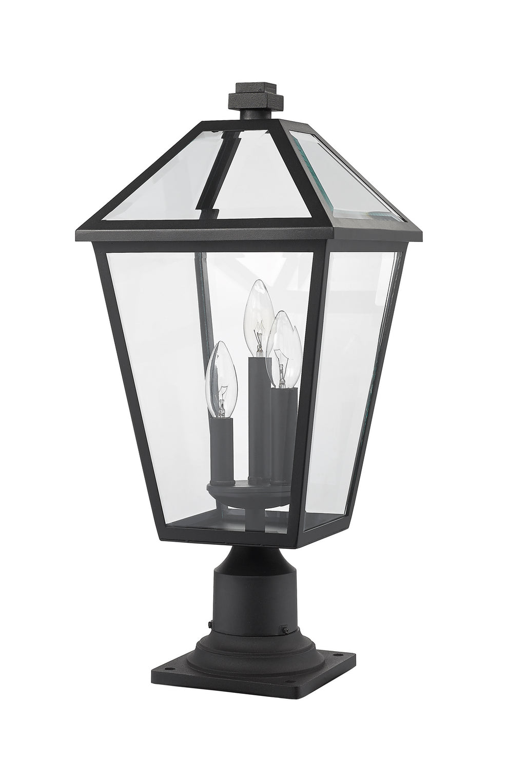 Z-Lite - 579PHBR-533PM-BK - Three Light Outdoor Pier Mounted Fixture - Talbot - Black