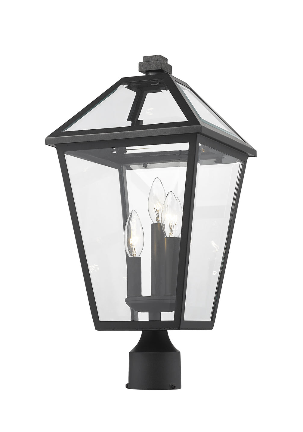 Z-Lite - 579PHBR-BK - Three Light Outdoor Post Mount Fixture - Talbot - Black