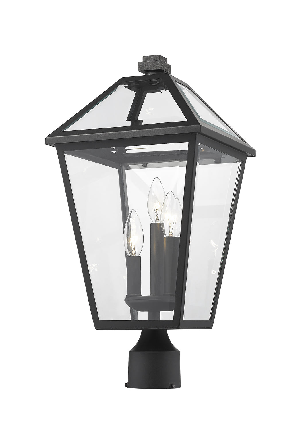 Z-Lite - 579PHBR-BK - Three Light Outdoor Post Mount Fixture - Talbot - Black
