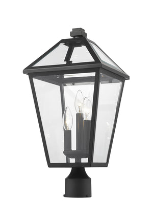Z-Lite - 579PHBR-BK - Three Light Outdoor Post Mount Fixture - Talbot - Black